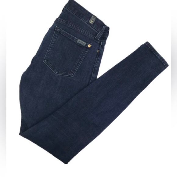 7 for All Mankind The Skinny Dark Wash Size 28 - Picture 3 of 12